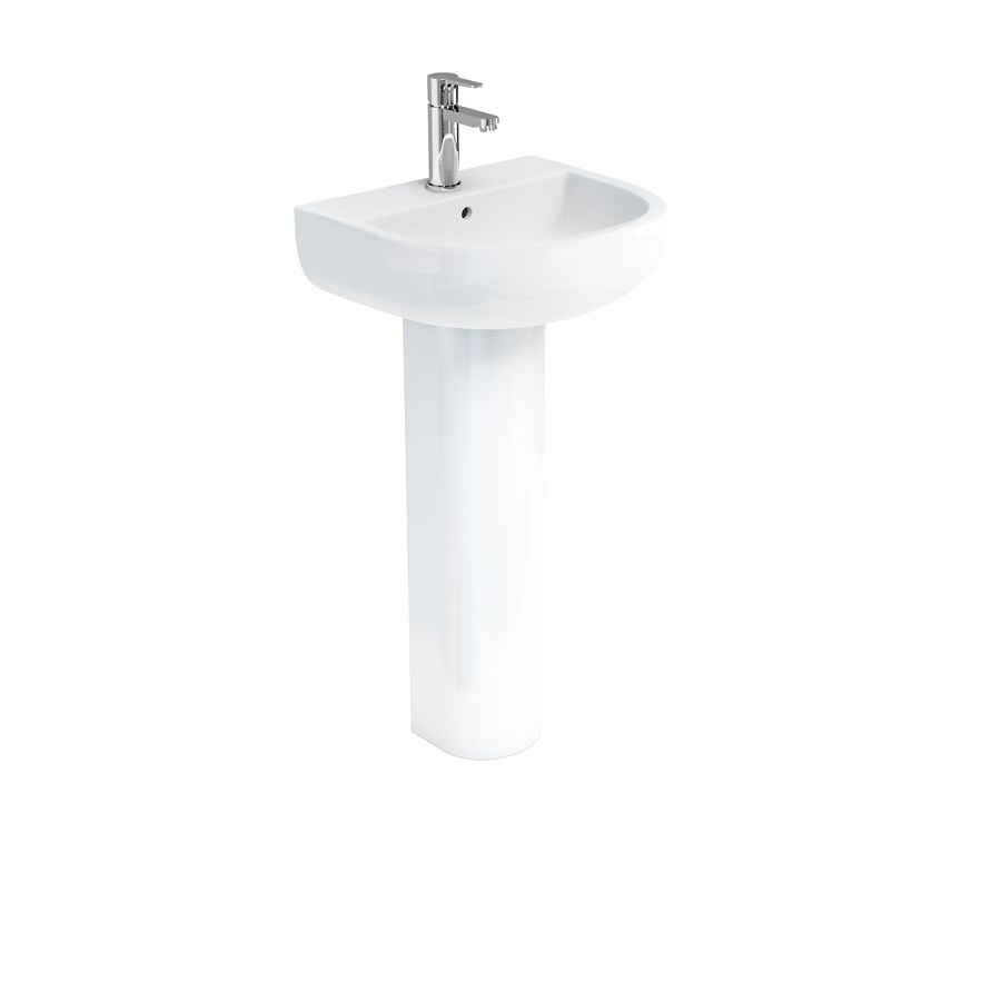 Compact 450 basin and round fronted pedestal (Compact 450 basin and ...